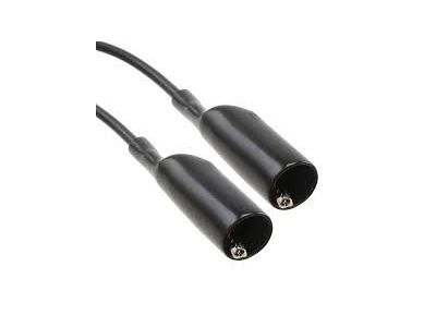 ALLIGATOR CLIP PATCH CORD BLACK 12 INCHES POMONA