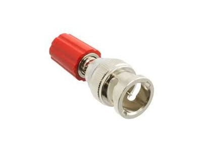 BNC MALE PLUG TO BINDING POST BANANA JACK FEMALE RED POMONA