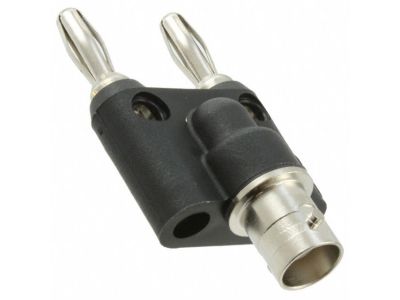 BNC FEMALE TO DUAL DOUBLE STACKING BANANA PLUG