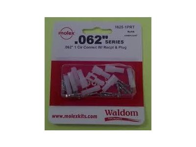 5 SETS, MOLEX .062 SERIES 1 CIRCUIT CONNECTOR RECEPTACLE & PLUG 03-06-2011 03-06-101, 76650-0062