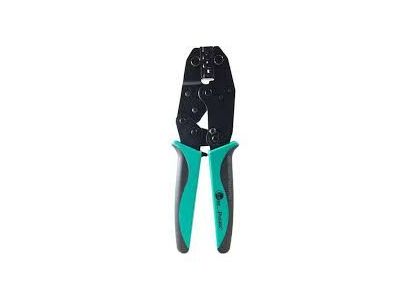 Crimper, Ratcheted, AWG 20-18, 16-14, 12-10, non-insulated, open barrel terminals