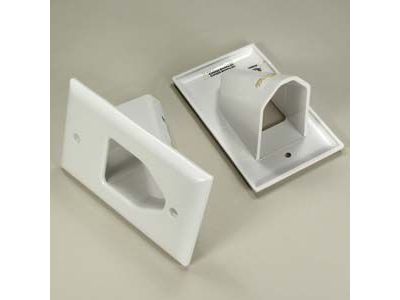 WALL PLATE LARGE HOLE SINGLE GANG CABLE CANOPY PLATE