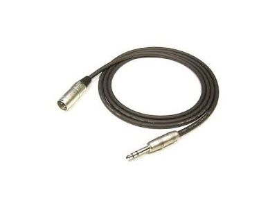3 PIN XLR MALE - 1/4 inch STEREO PLUG MP-483 3FT 24AWG MP-483 PR-03/BK