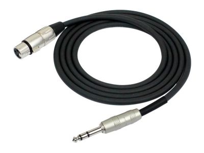 3 PIN XLR FEMALE - 1/4 inch STEREO PLUG MP-484 PR-06/BK