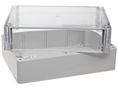 IP65 NEMA Chassis Box Sealed Lid Polycarbonate ABS with Clear Cover 6.73 X 4.76 X 3.15 In