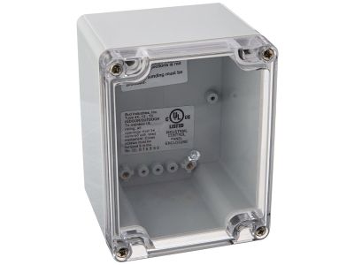 IP65 NEMA Chassis Box Sealed Lid Polycarbonate ABS with Clear Cover 4.53 X 3.54 X 3.15 In
