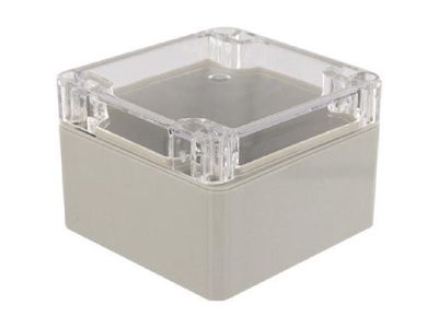 IP65 NEMA Chassis Box Sealed Lid Polycarbonate ABS with Clear Cover 3.23 X 3.15 X 2.17 In