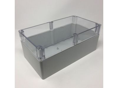 IP65 NEMA Chassis Box Sealed Lid Polycarbonate ABS with Clear Cover 14.17 X 7.87 X 5.91 In