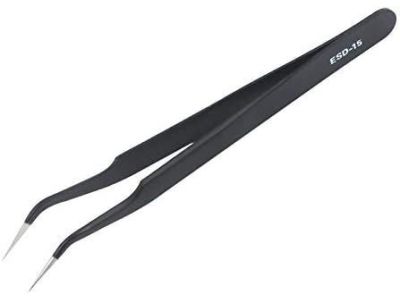 Stainless Steel Tweezer ESD 4.50 inch Non Magnetic 05D, ESD-15