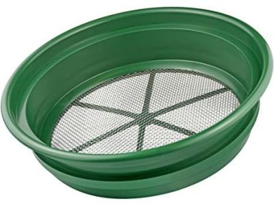 13-¼” Stackable Sifting Mining Pan with 150 holes per square inch screen mesh