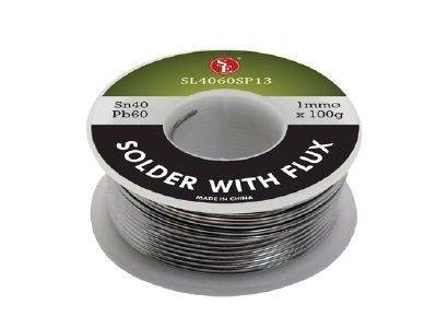 Pb60Sn40 • Solder Weight: 100 grams • Solder Diameter: 1mm • Flux Coated
