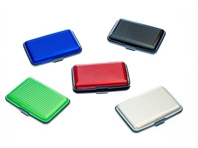 Security Wallet, Aluminum/Plastic, Assorted colors, RFID Resistant