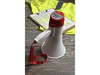 30 Watt Megaphone With Voice Recorder & Siren, 380 Yard Range