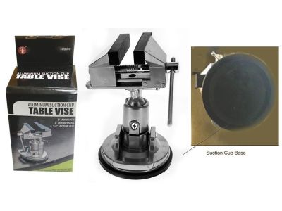 3-1/4 inch Aluminum Suction Cup Table Vise (7 inch Tall)