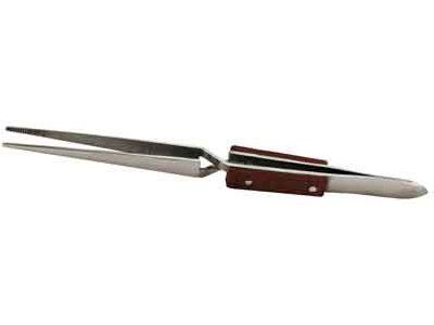 6 1/2 inch FIBER GRIP CROSS LOCK TWEEZER STRAIGHT