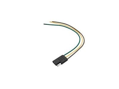 16 GAUGE 12 INCH 3 WAY FLAT WIRE FEMALE TRAILER CONNECTOR AUTOMOTIVE DC HARNESS 1PK, SAE,