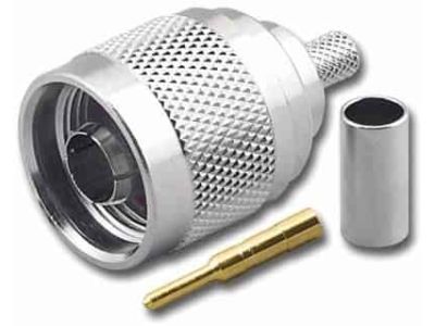 N MALE CRIMP CONNECTOR FOR RG58 PLENUM RFN7645