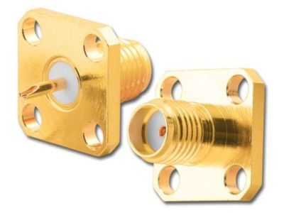 SMA FEMALE Panel Mount SQUARE 4 Hole Flange CONNECTOR SMA2730
