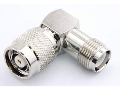 TNC REVERSE POLARITY RIGHT ANGLE MALE TO REVERSE POLARITY FEMALE ADAPTER 90 DEGREE RPT3976