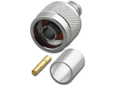 N REVERSE POLARITY MALE CRIMP CONNECTOR LMR240 RG8X RPN6709-L240