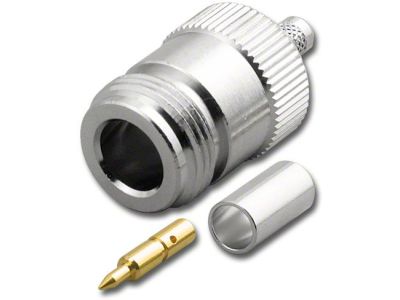 N REVERSE POLARITY FEMALE CONNECTOR CRIMP STYLE FOR RG8X, LMR240 RPN6739-L240