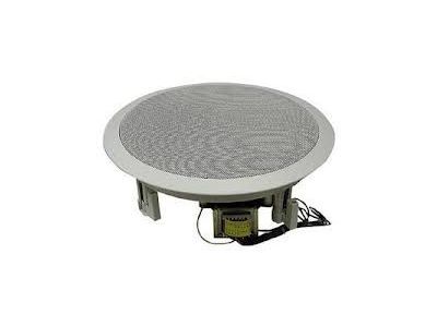 8 inch COAXIAL SPEAKER WITH 70V TRANSFORMER WITH WHITE GRILL IN WALL CEILING