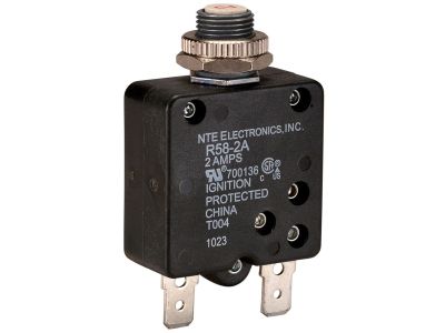 Thermal Circuit Breaker 2A, Replaces Potter & Brumfield W58XB1A1A-2