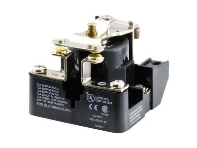 RELAY-12VDC 30 AMP SPST-N/O HEAVY DUTY OPEN FRAME