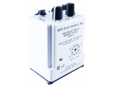 RELAY 10AMP Universal AC-DC 24-240VAC or 12-125VDC DPDT REPEAT CYCLE TIMER, Replaces R26-11AD10-12 R26-11AD10-24 R26-11AD10-120