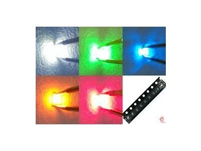 5PK LED SUPER BRIGHT GREEN CLEAR 0603 SURFACE MOUNT CASE 10 MCD