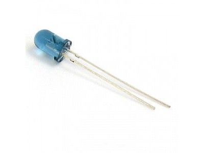 3pk Infrared IR LED Emitter 5mm 940nm tinted blue lens round head with flange