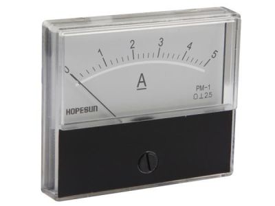 0-5 DC AMP PANEL METER 2 inch hole size