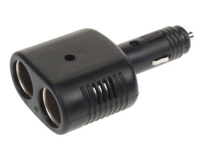 12V TWIN CIGARETTE PLUG WITH LED