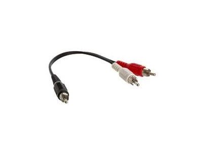 6-inch 2-RCA Plugs to RCA Plug Y Adaptor