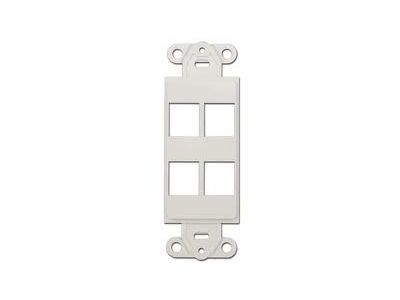 4 CAVITY PORT KEYSTONE DECORATOR INSERT SINGLE GANG WALL PLATE