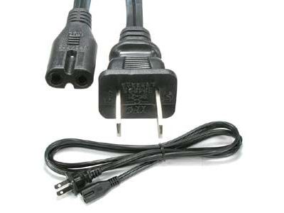 Non Polarized Panasonic AC Power Cord, Figure 8 eight type style.