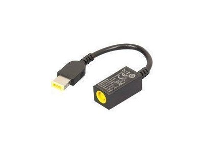 Lenovo Thinkcentre ThinkPad slim Power Conversion Cable Adapter Plug 0B47046 03X6261 0A36037 C36 TRIM Yellow Rectangle Rectangular Connector to Dell / HP Power Supply 7.4mm x 5.0mm Jack