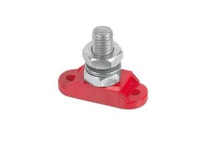 Red Insulated Distribution Stud, Single 3/8