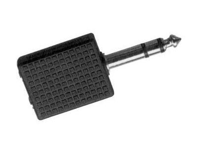 DUAL 3.5MM JACKS TO 1/4 inch PHONE PLUG Y Adapter SPLITTER