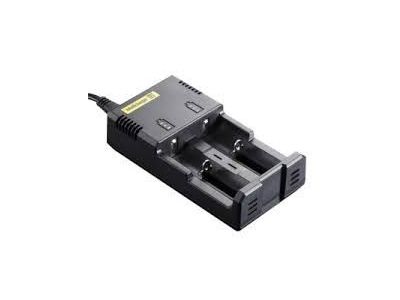 NiteCore IntelliCharger i2 Charger - for charging 18650, 16340(RCR123), 14500, 26650, 22650, 18490, 18350, 17670, 17500, 10440, Plus Ni-MH AA, AAA, AAAA, C