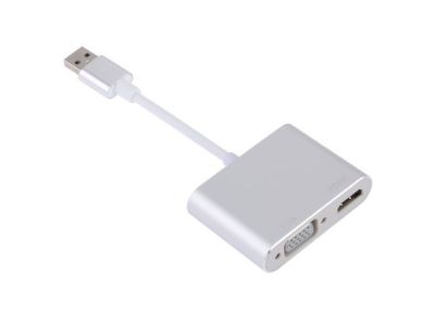USB 3.0, 2 in 1, to HDMI + VGA Adapter DGK-2IN1-2