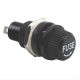 NTE FUSE HOLDER 5mmx20mm GMA fuse types, up to 10A / 250V, .520 Inch mounting hole size.