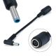 DC Power Charger Converter Adapter Cable 7.4mm x 5.0mm To 4.5mm x 3.0mm For HP Dell Power Supply Notebook Laptop Blue Tip