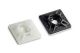 10PK Wire Tie Mounting Base: Black 1.1 inch X 1.1 inch, Up to .18 Inch Width Tie