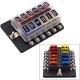 1 in 12 Out Fuse Block Box Screw Terminal ATO Holder with LED Warning Indicator for Auto Car Truck Boat