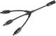 MC4 Solar Panel Y Cable 3 Way Splitter, Branch Cable, Male to 3 Females, 1Ft, 30A