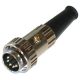 5 Pin 180 Degree Din Metal Male Connector with Locking Collar, W07