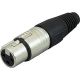 3 PIN FEMALE XLR INLINE CONNECTOR SILVER