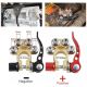 Automotive 4-way Quick Release Battery Terminal Set, Positive and Negative Lug with Hex Wrench