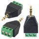 3.5mm Stereo 3 Conductor Plug / Male to Screw Terminals